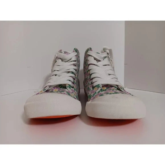 Rocket Dog Jazzin High Top Sneakers Women's 8.5 Pastel Floral Canvas Shoes Daisy - Picture 7 of 16